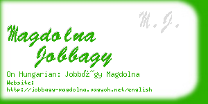 magdolna jobbagy business card